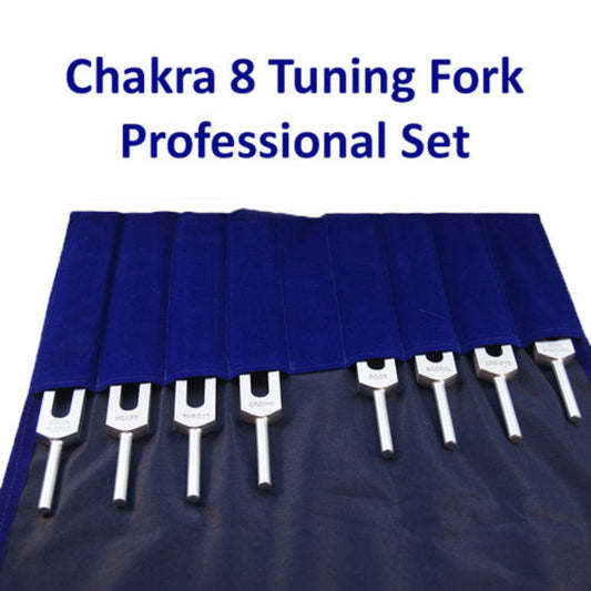 8 Chakra Professional Tuning Fork Set (15% Xmas Discount)