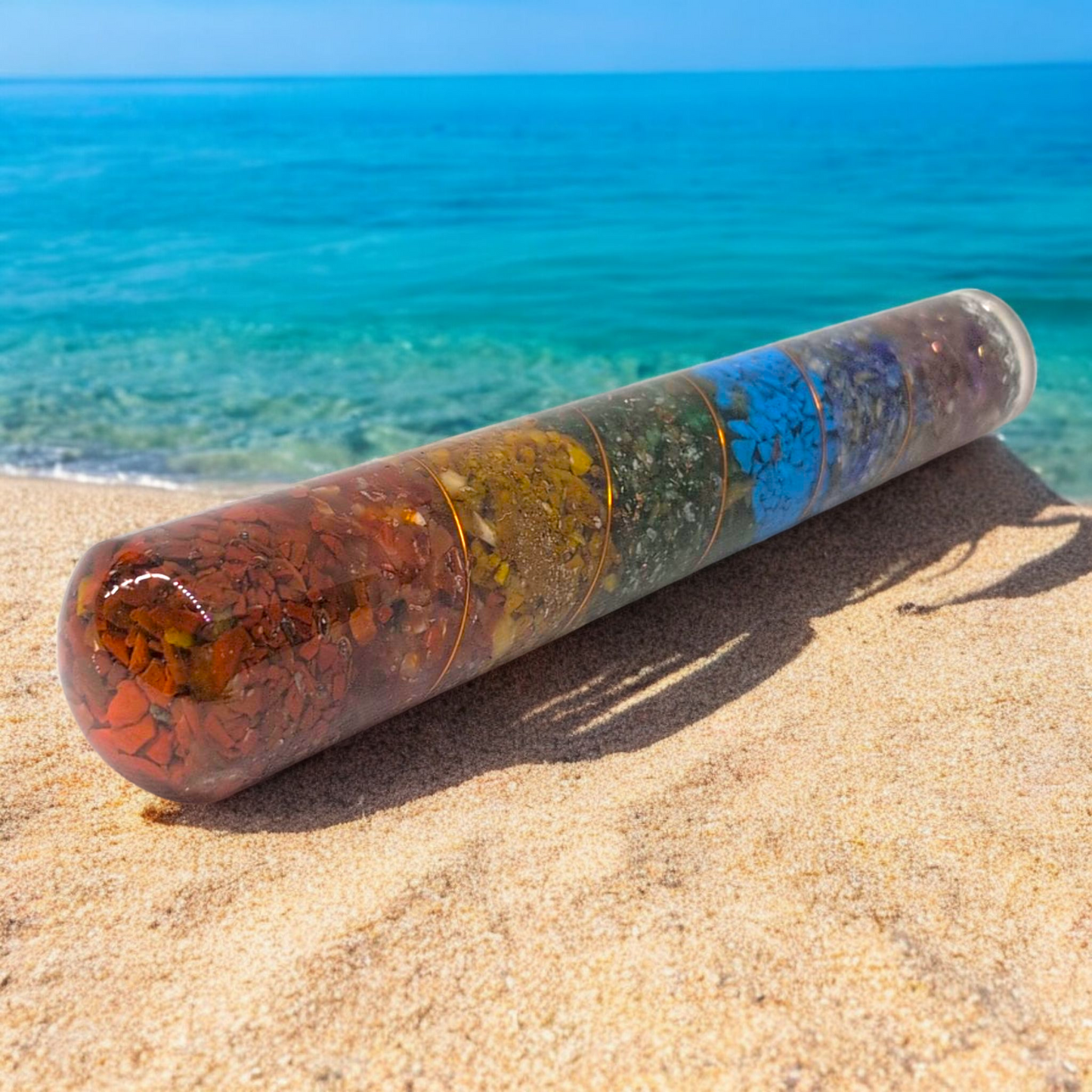 Orgonite Chakra Healing Wand with Copper Conductive Wire