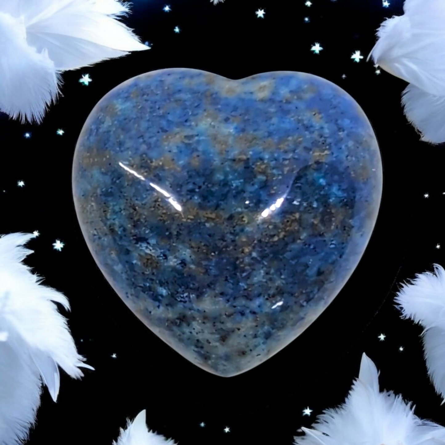 Lapis Lazuli Hearts 25mm