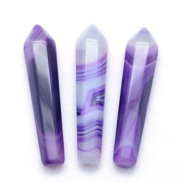 Natural Banded Agate Point 50 x 11 mm