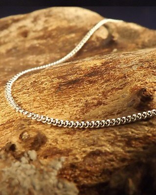 925 Solid Silver Curb Chain 18"