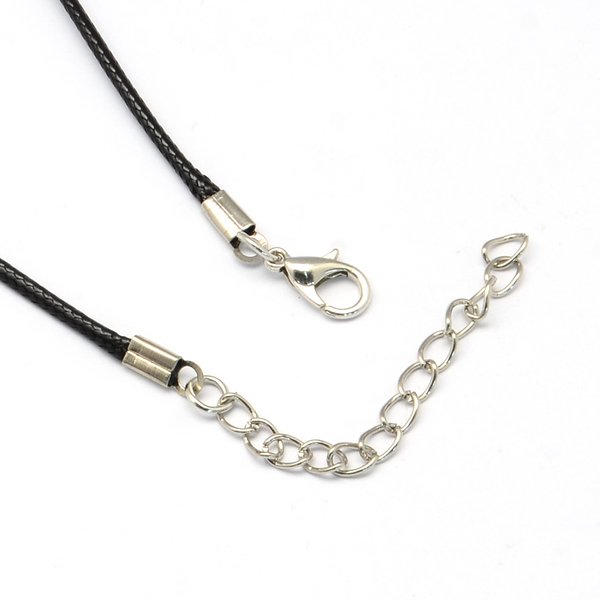 Waxed Cord Necklace Making, with Iron Findings (17 inches)